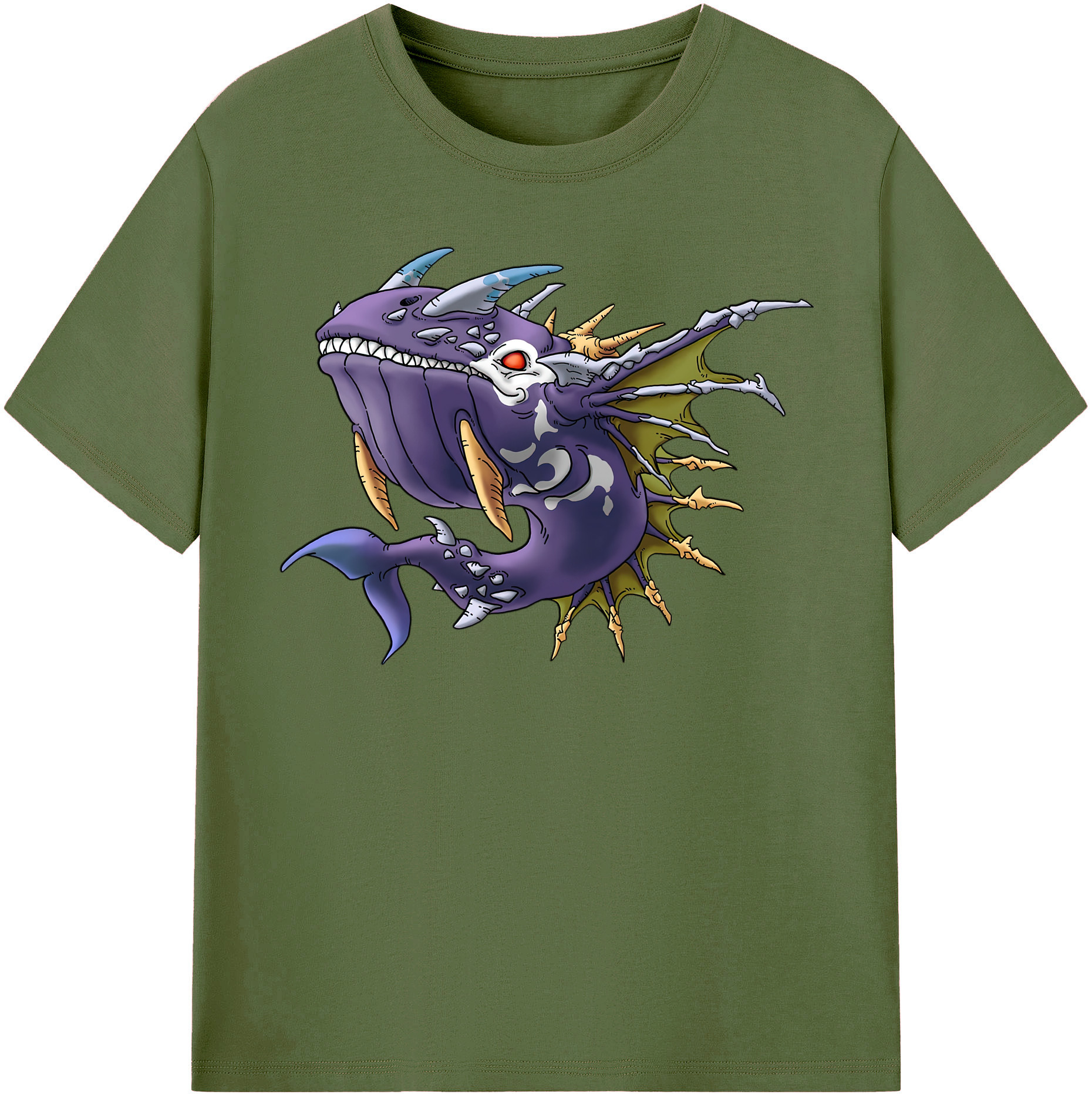 （画像用） ドラゴンクエスト Doragon Kuesuto Dragon Quest 綿100％半袖Tシャツ（フロントプリント）